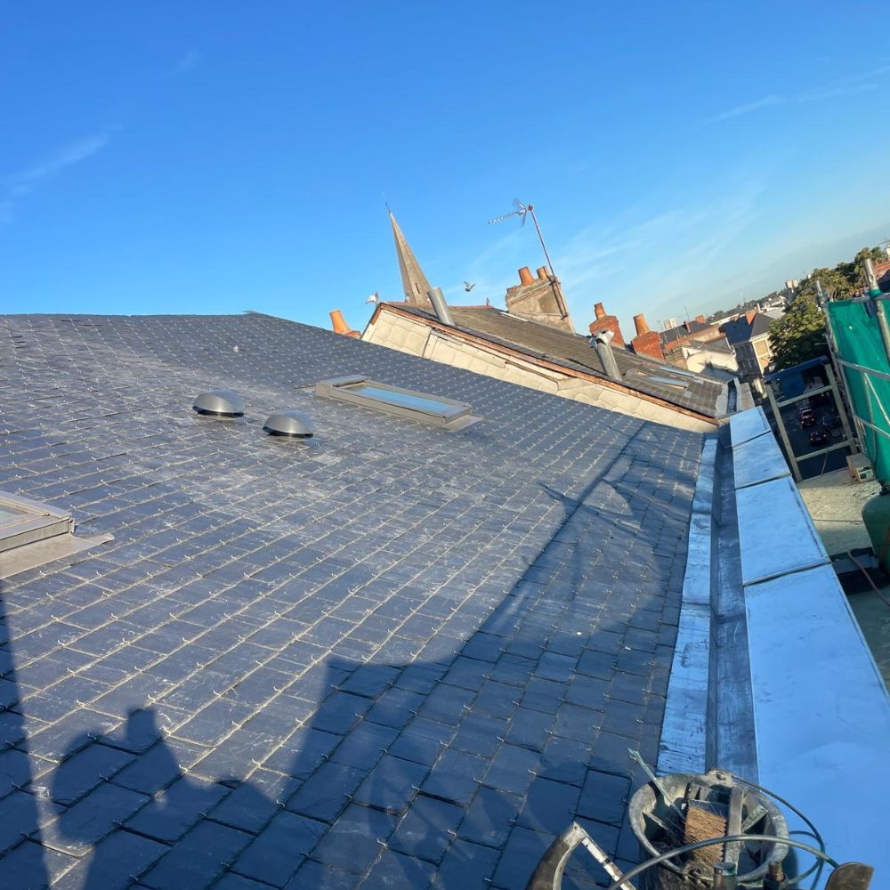 Entreprise de couverture - Toiture Ardoises - gouttière zinc