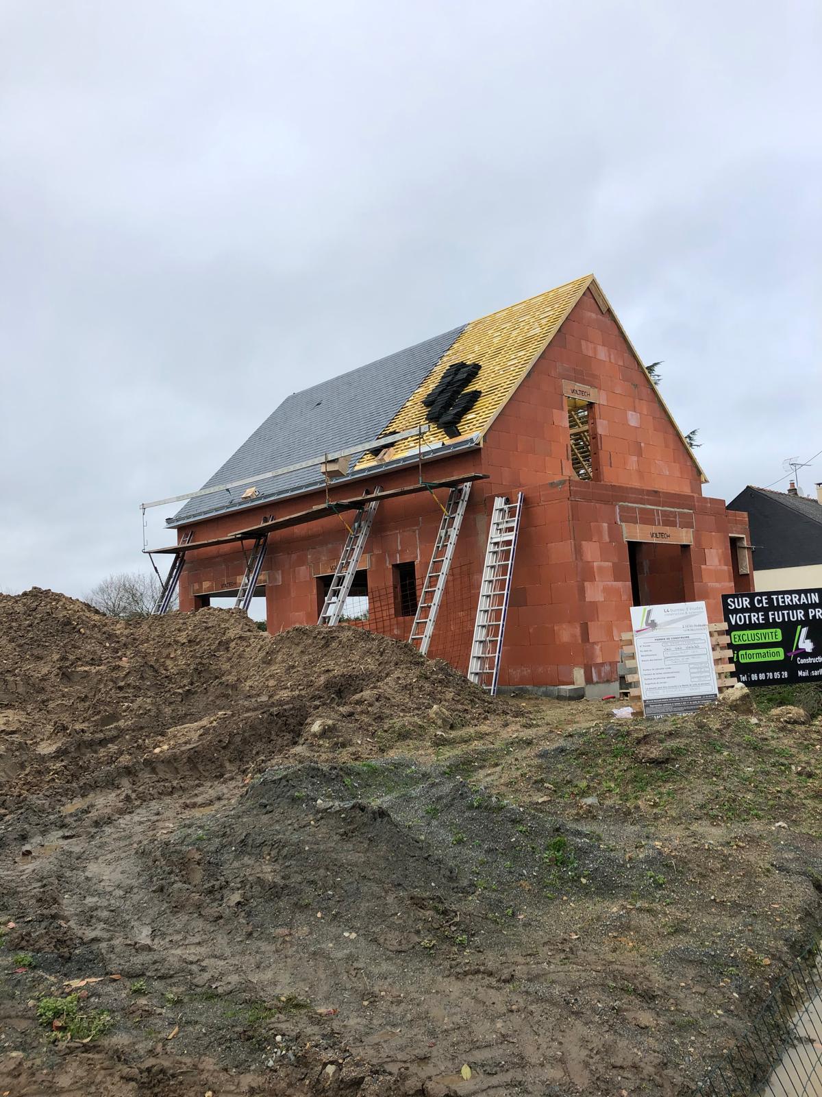 Couvreur Saint-Sylvain-d'Anjou - Pose d'une toiture neuve en ardoise