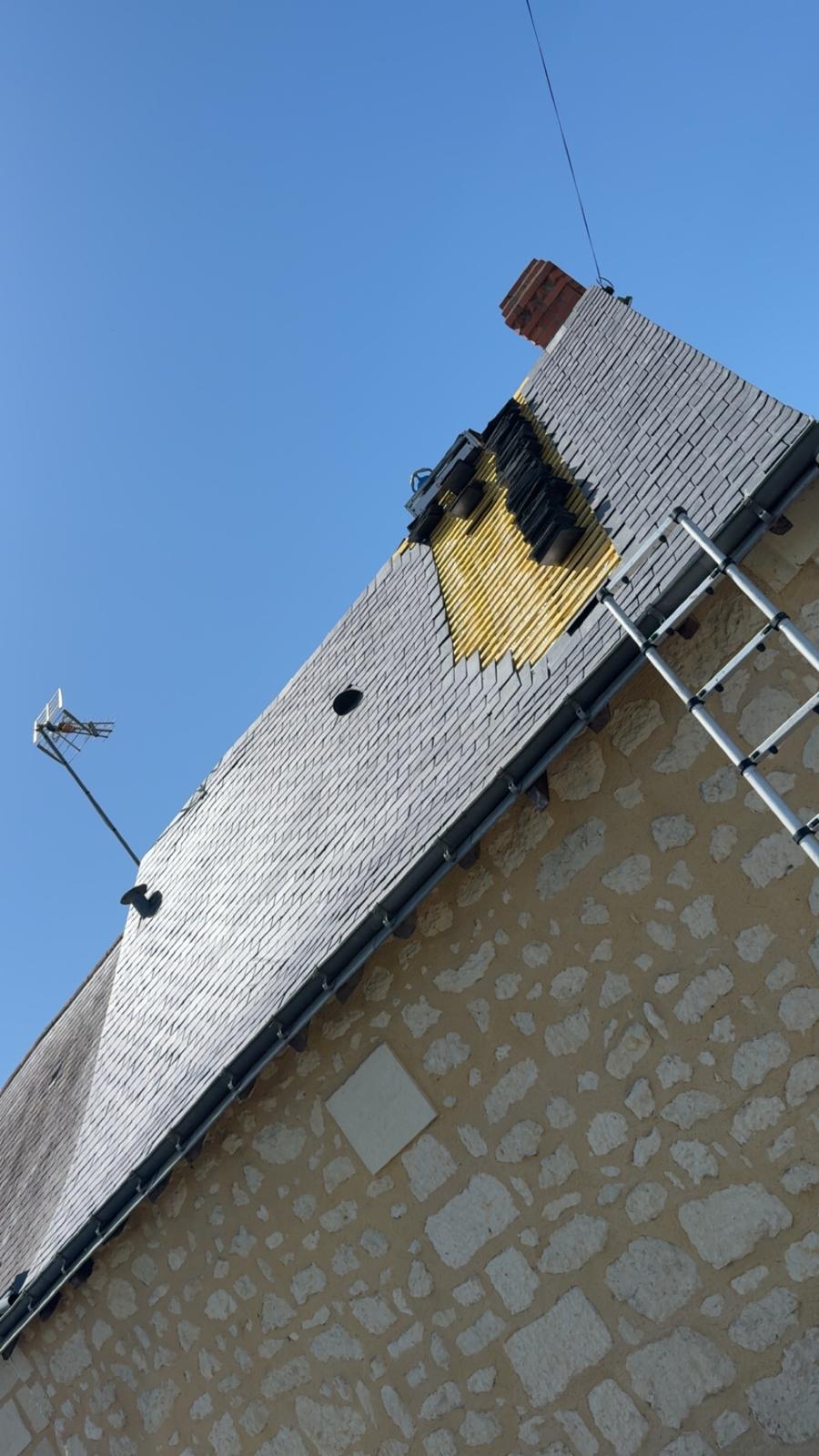 Remplacement toiture ardoise à Écouflant