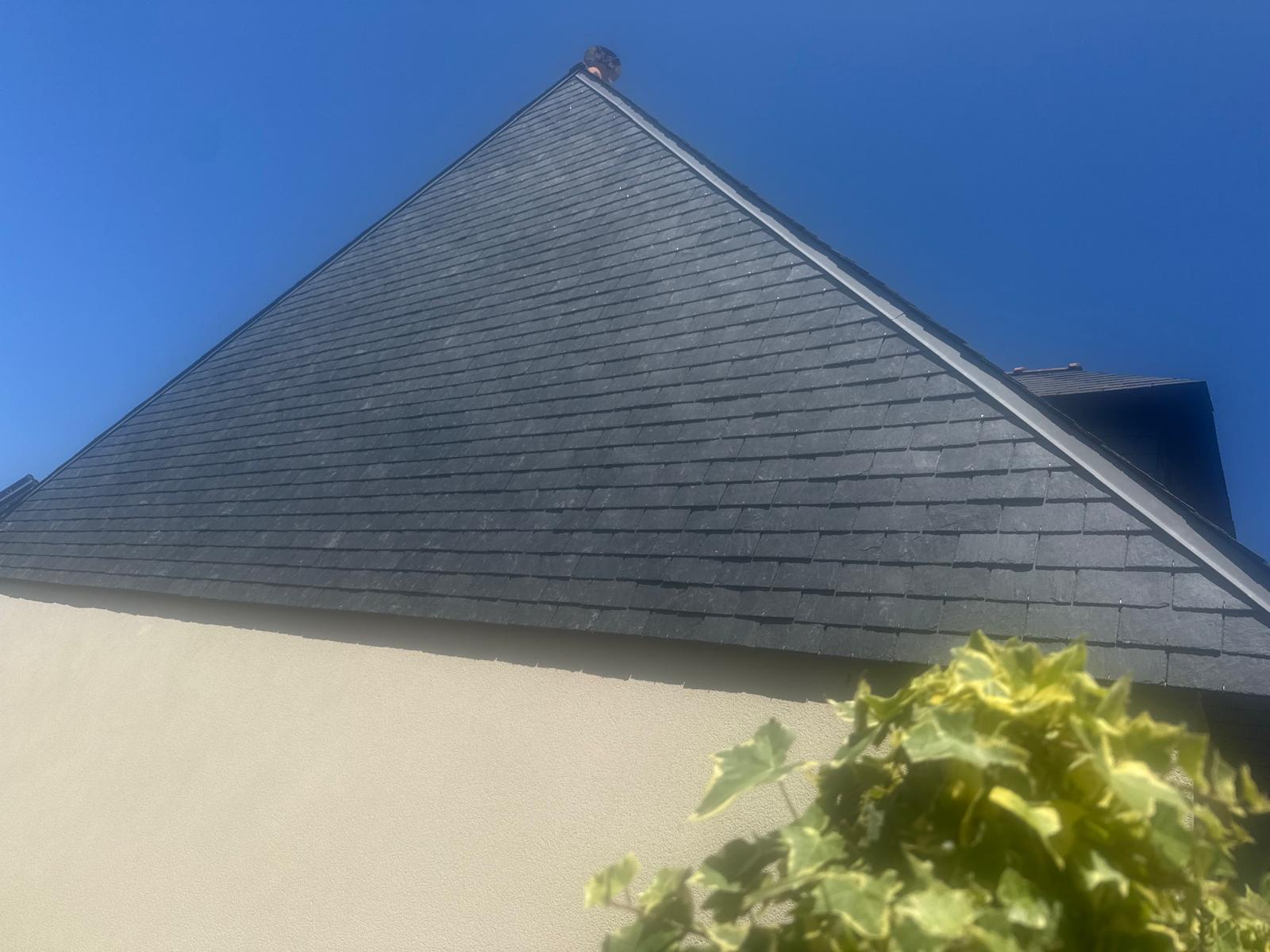 habillage pignon en ardoise